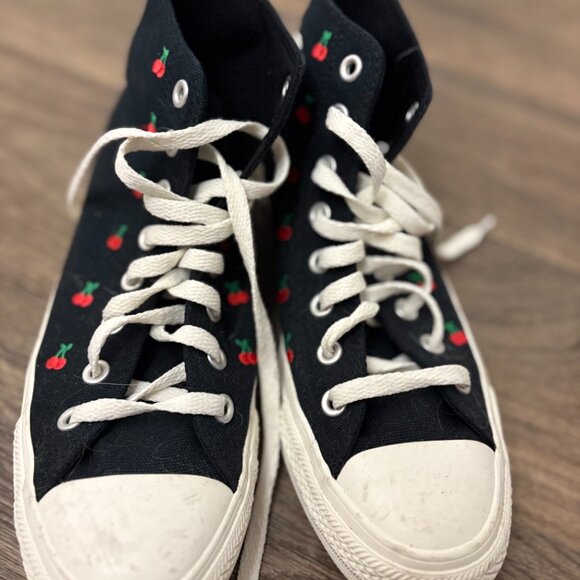 Converse Chuck Taylor All Star Cherry Embroidered High Tops - Picture 3 of 4